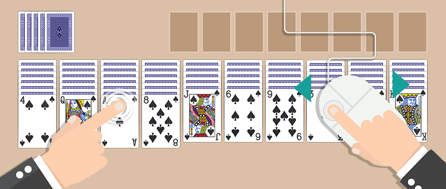 stragety for beating 2 suite spider solitaire